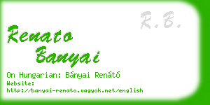 renato banyai business card