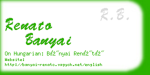 renato banyai business card